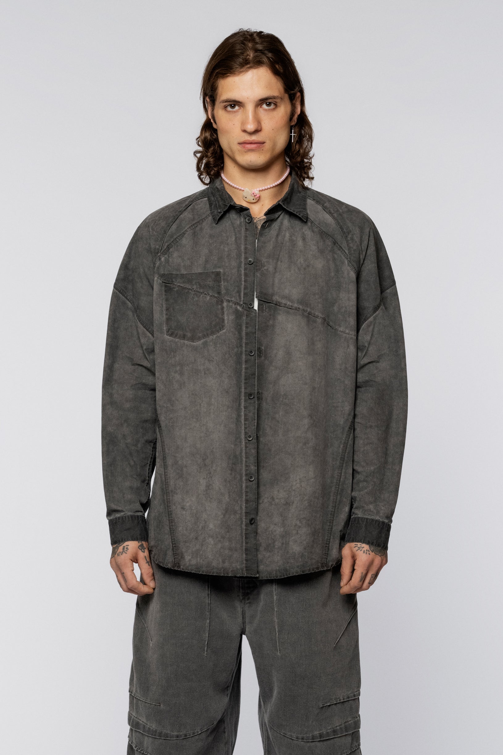Policeman shirt Gray Old Dyed