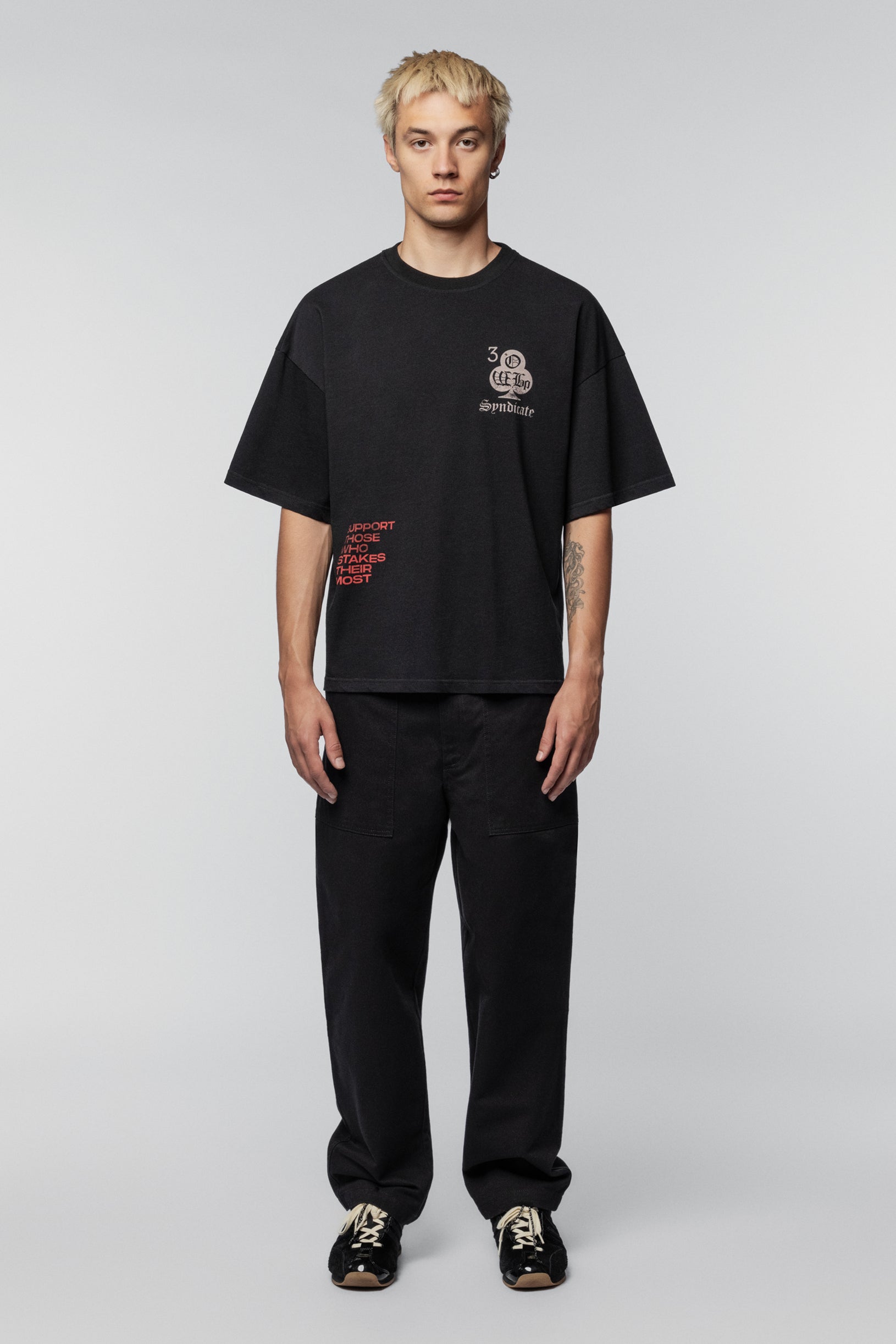 SNDCT x 3ОШБ Чорна Оверсайз Футболка