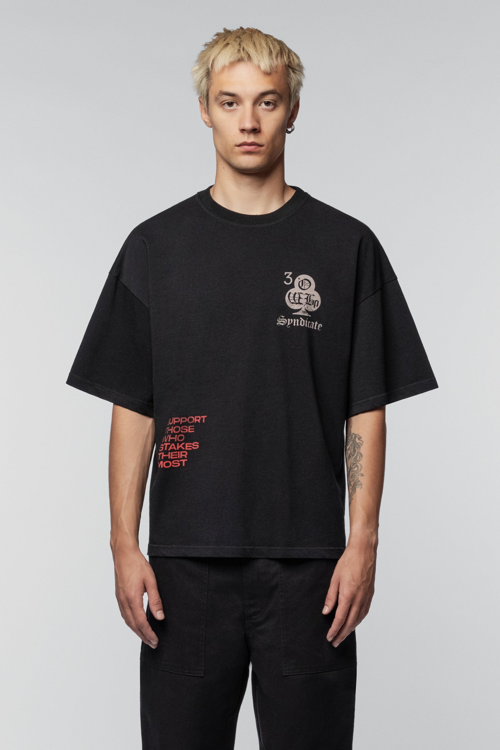 SNDCT x 3ОШБ Чорна Оверсайз Футболка