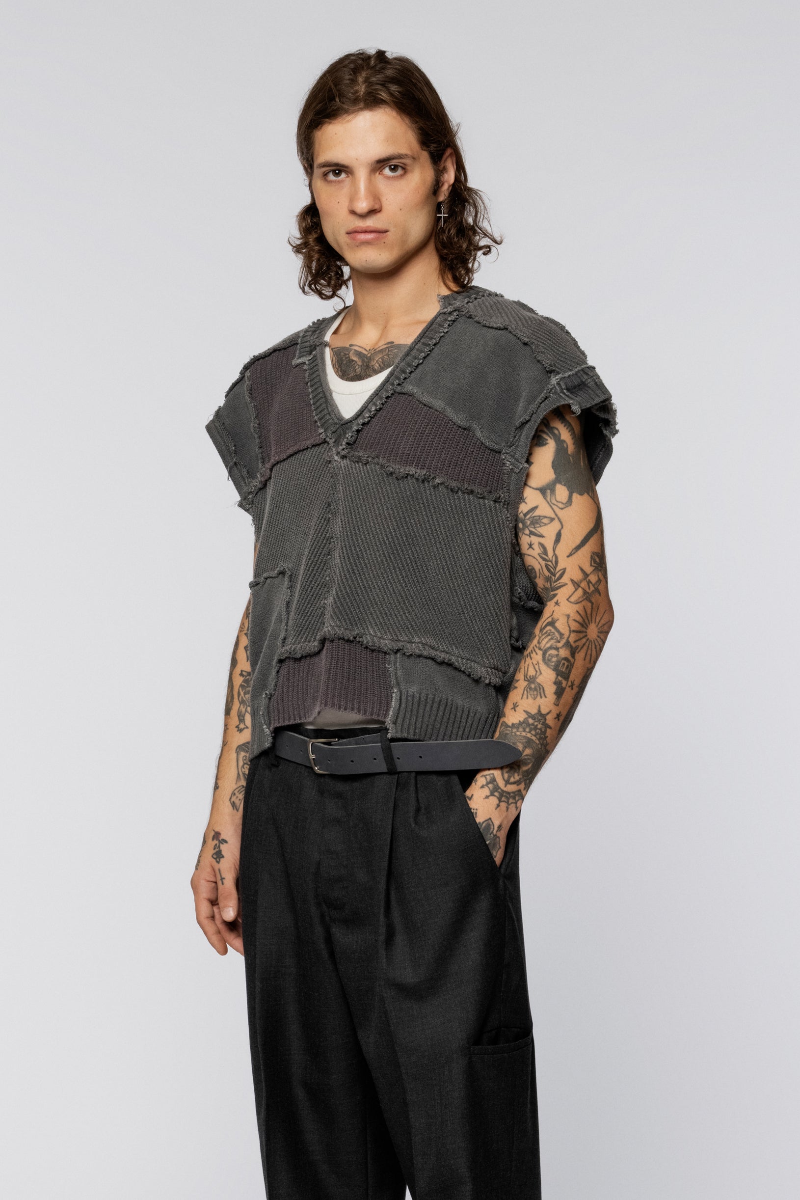 Upcycled Vest Grey