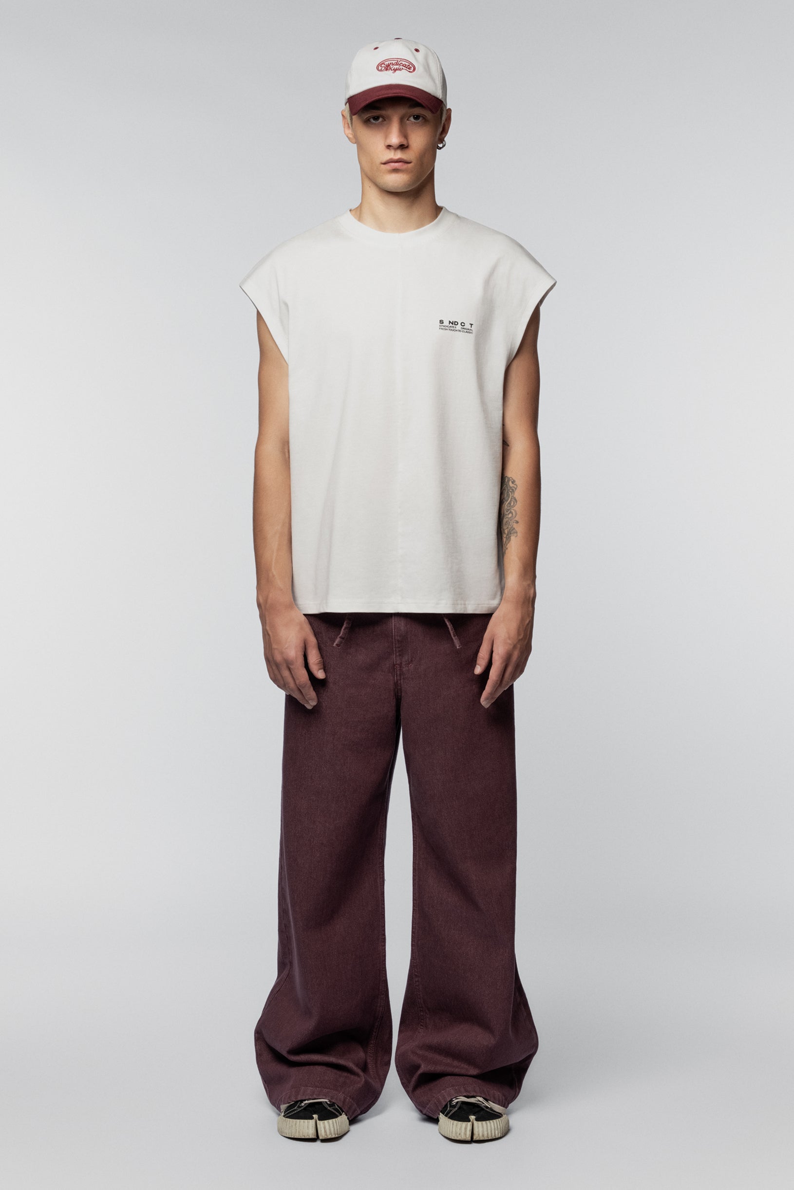 Relax Fit Jeans Bordeaux