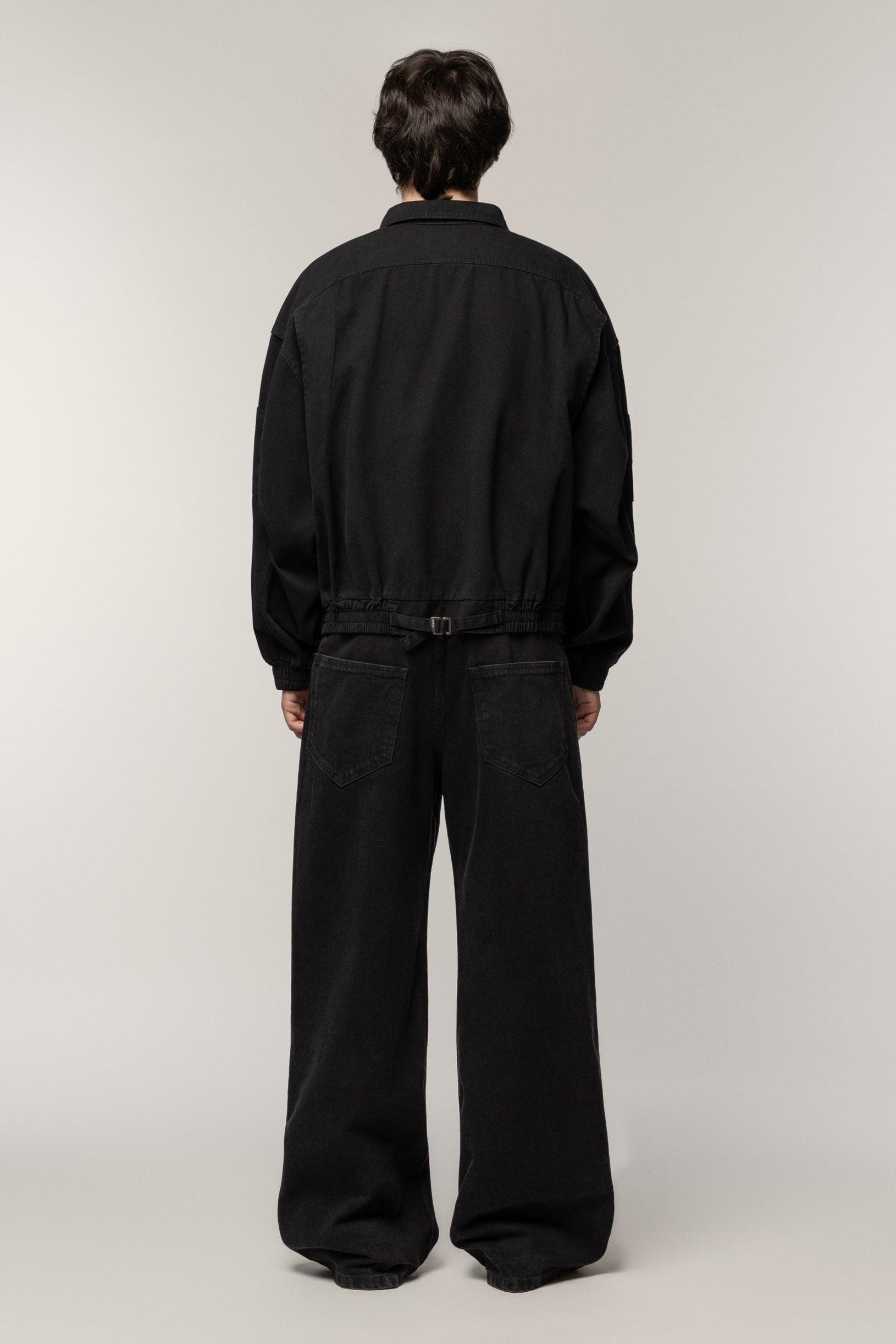 Cargo Denim Jacket Black