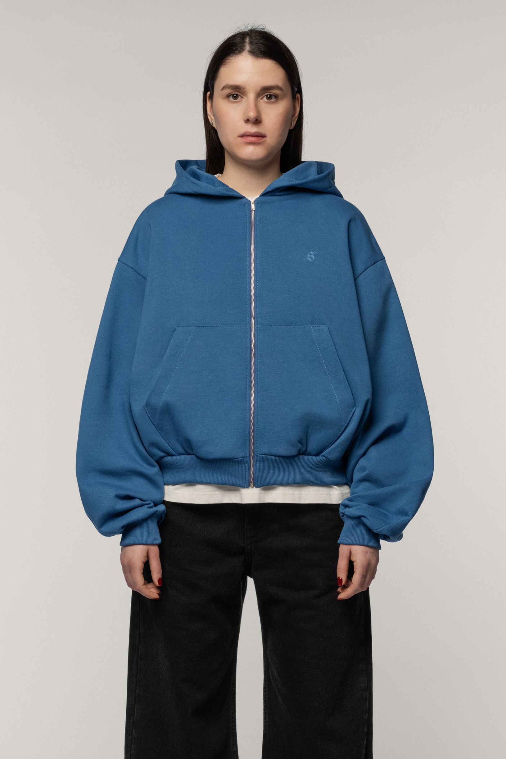 Синій худі Arrow з блискавкою