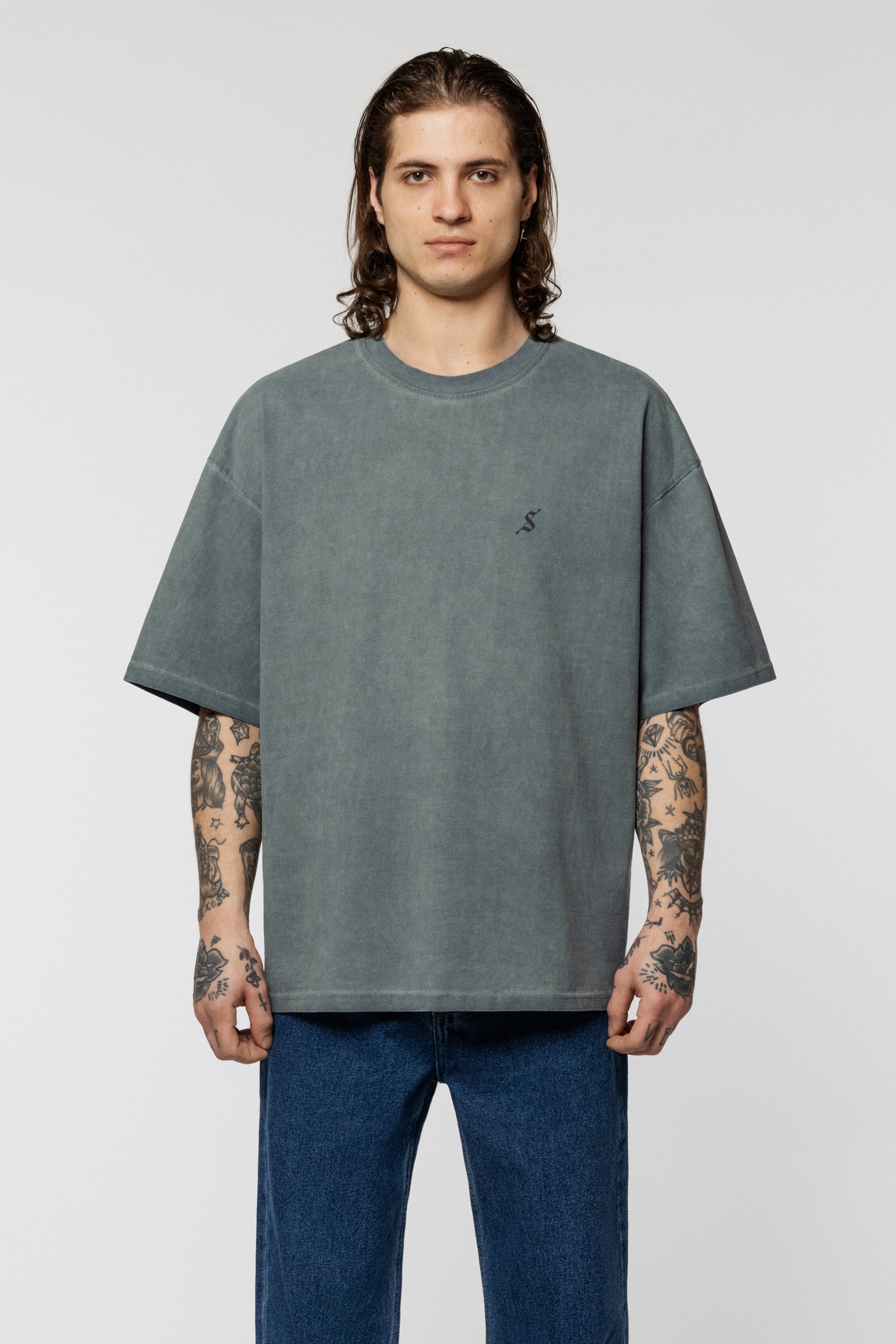 Faded Oversized T-shirt Pine