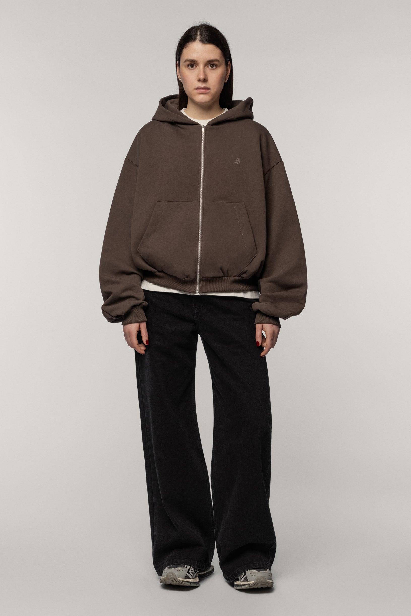 Коричневий худі Arrow з блискавкою