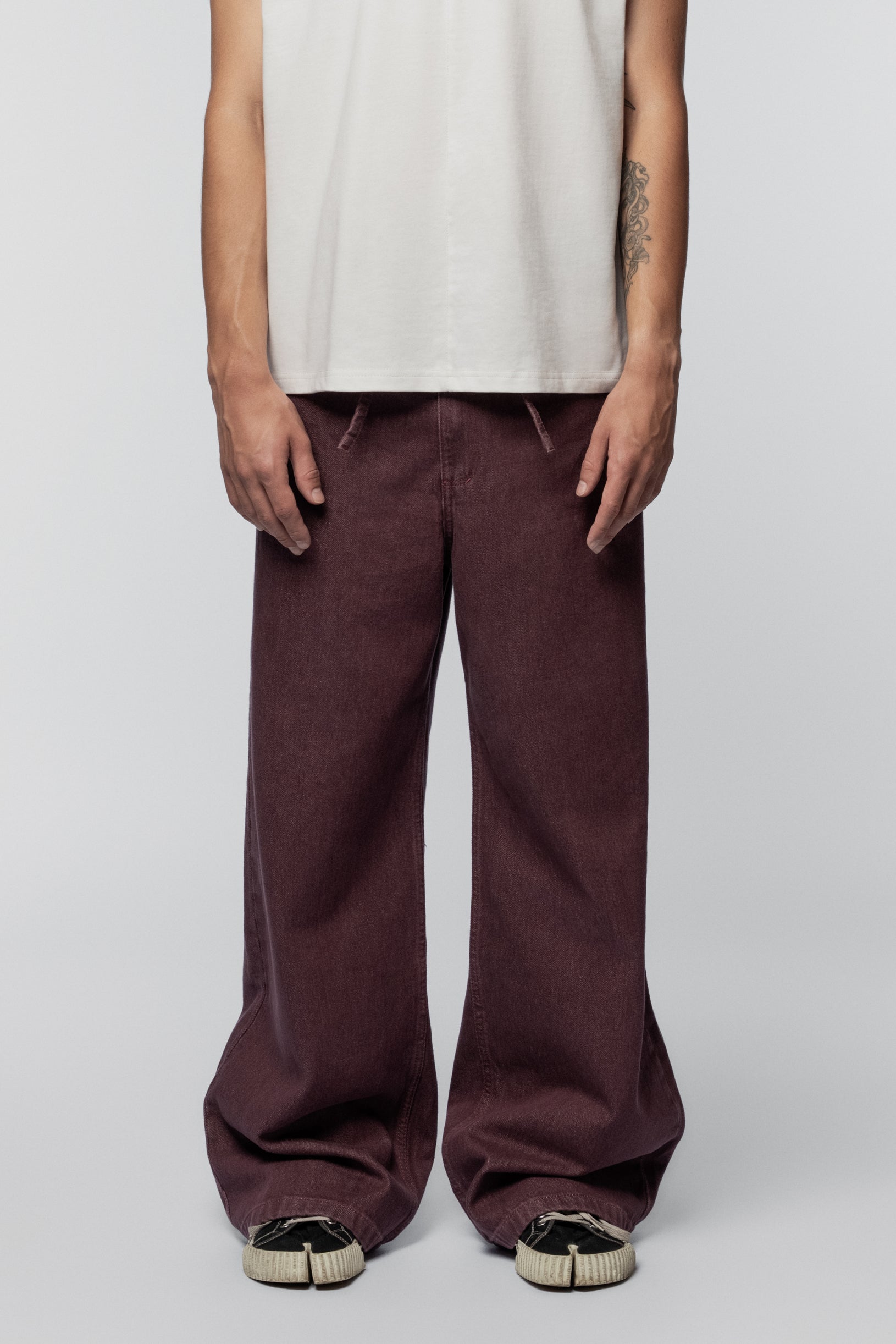 Relax Fit Jeans Bordeaux