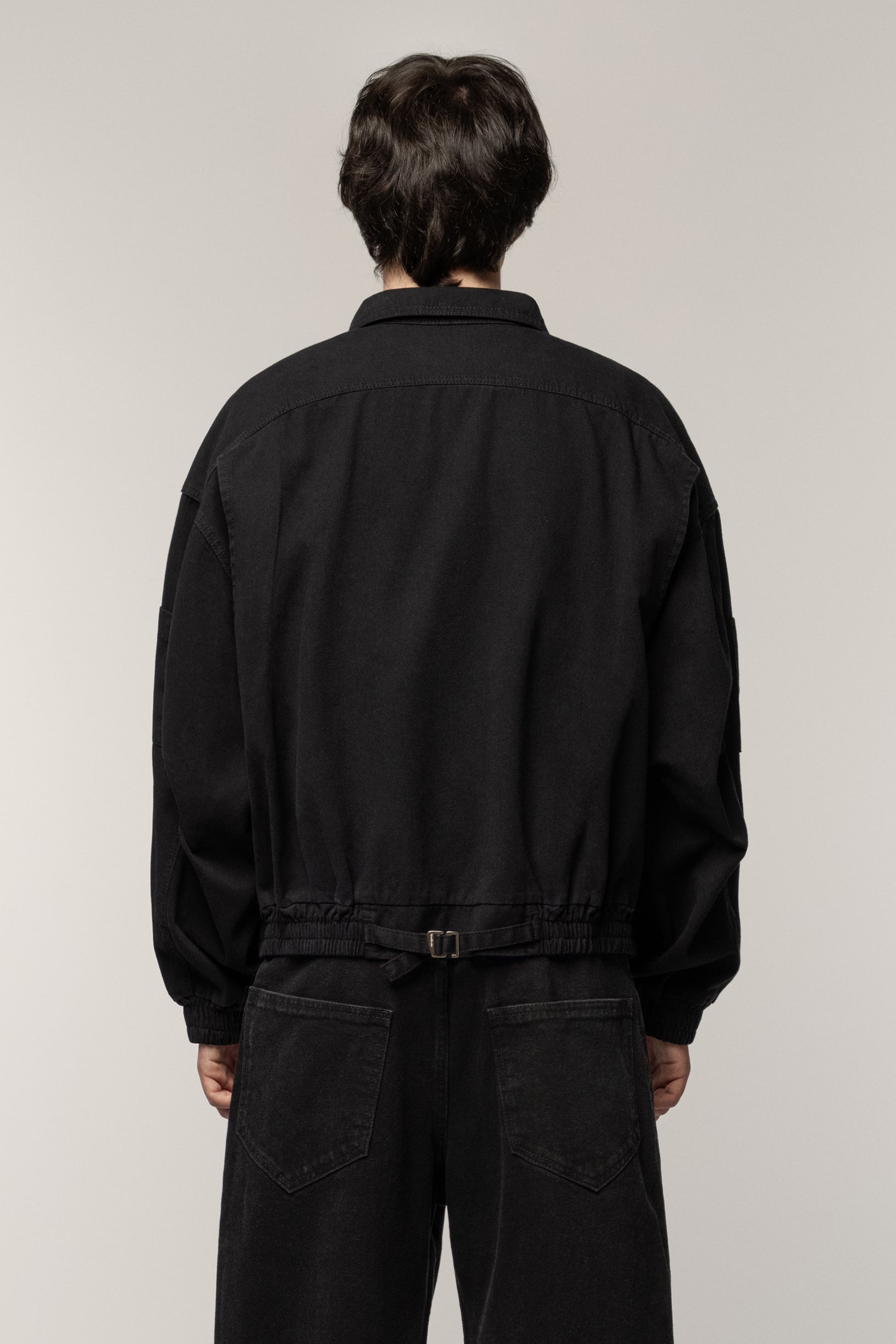 Cargo Denim Jacket Black