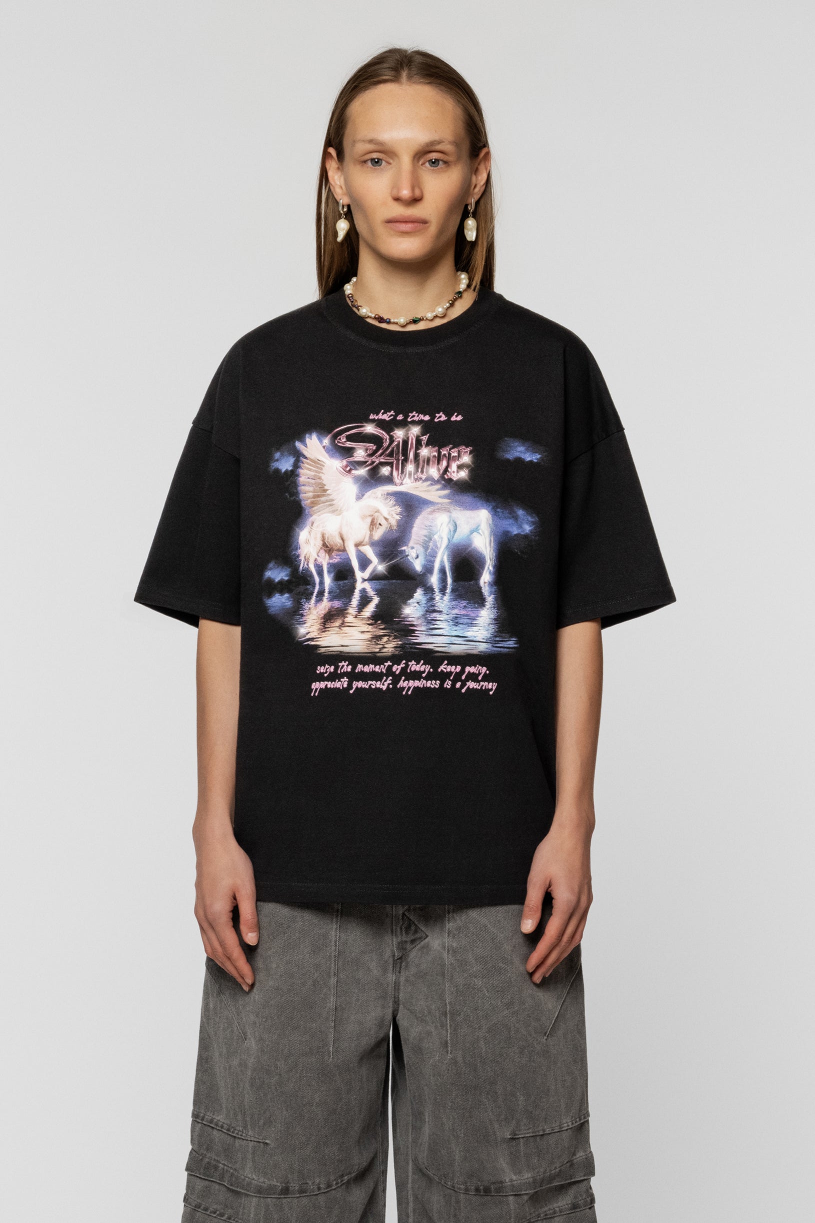Alive Rhinestone-Embellished T-shirt