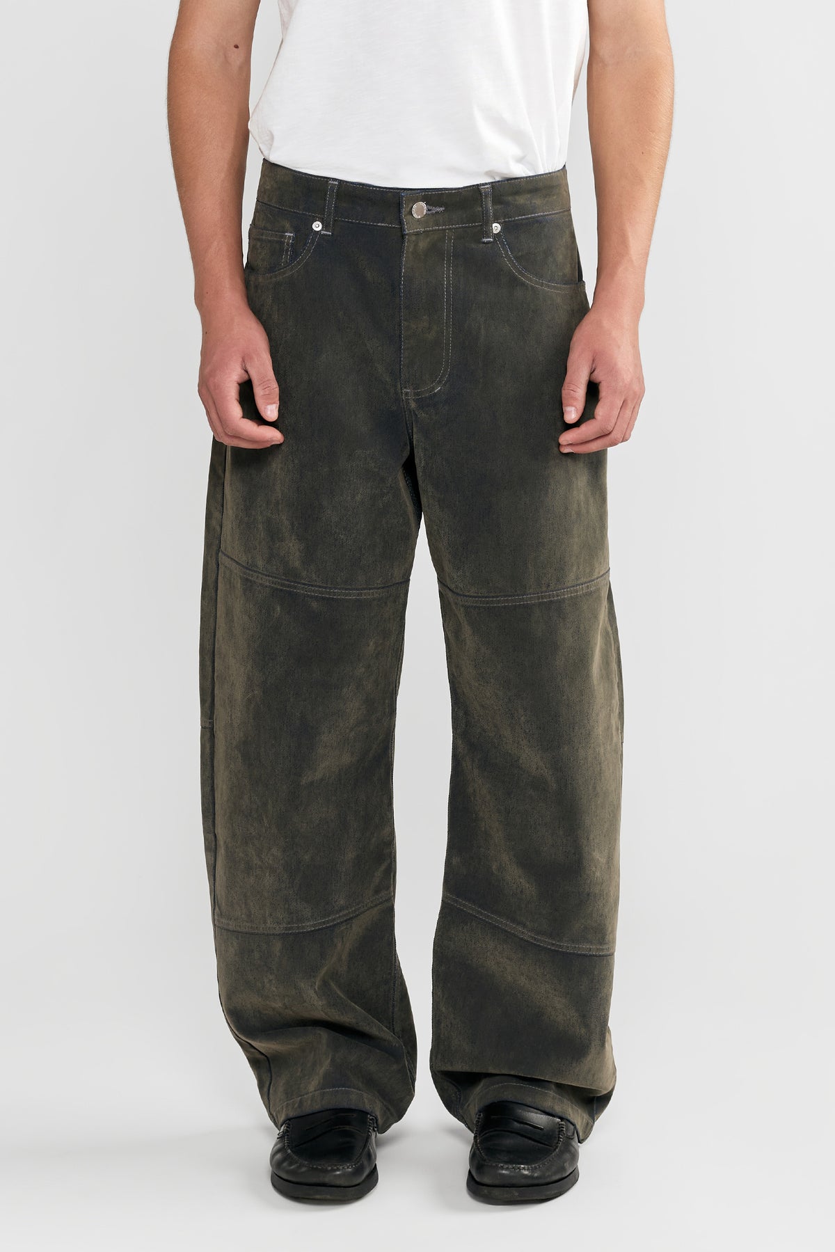 Velour Сoating Jeans Green