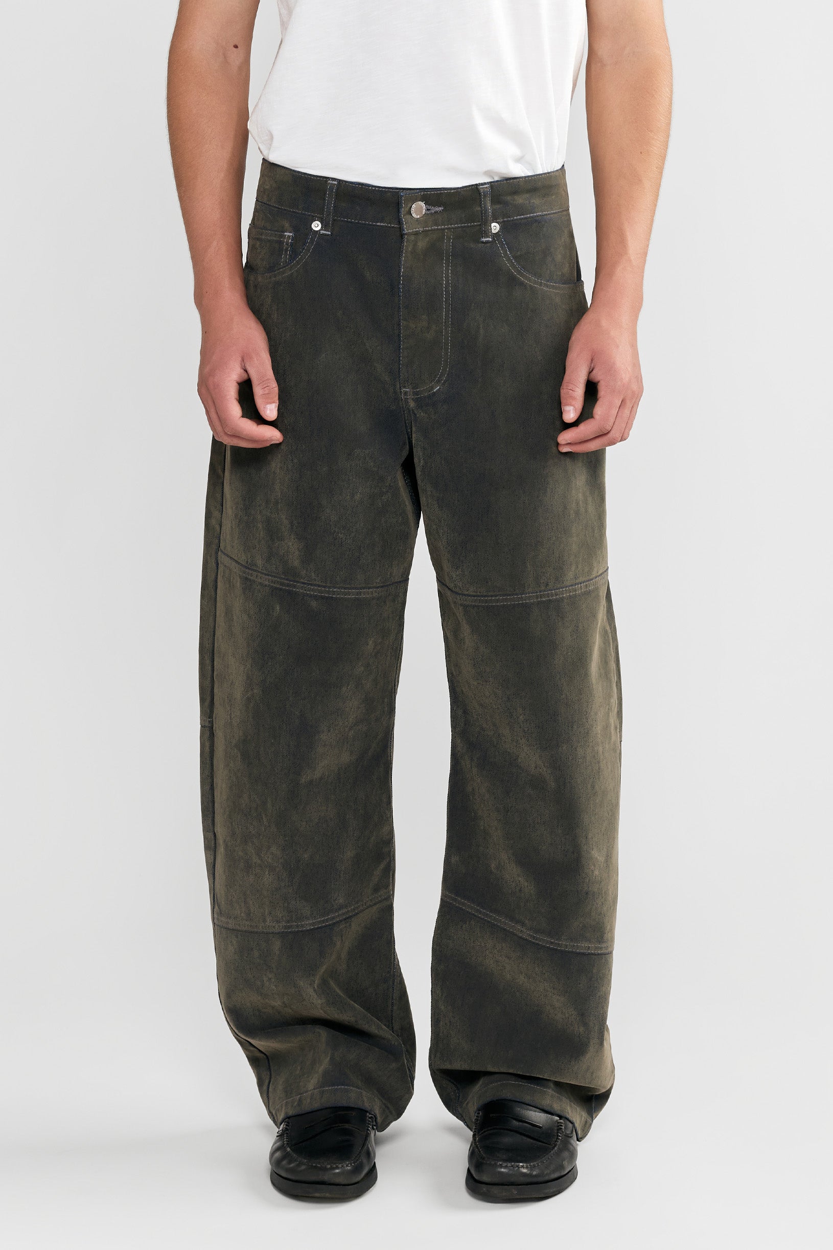 Velour Сoating Jeans Green