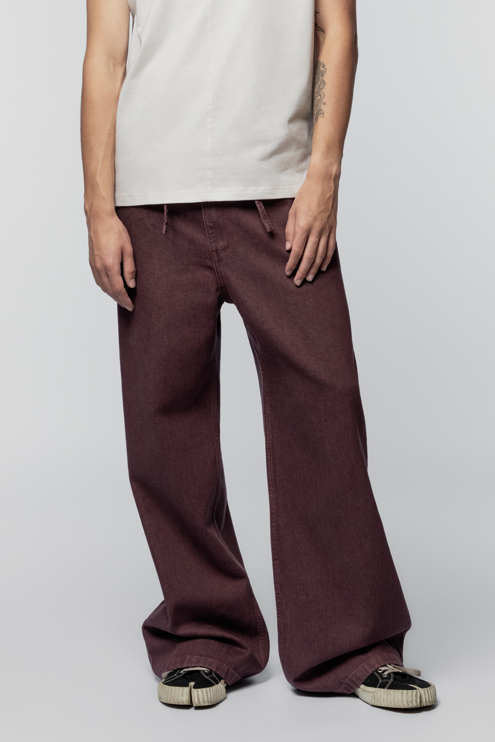Relax Fit Jeans Bordeaux