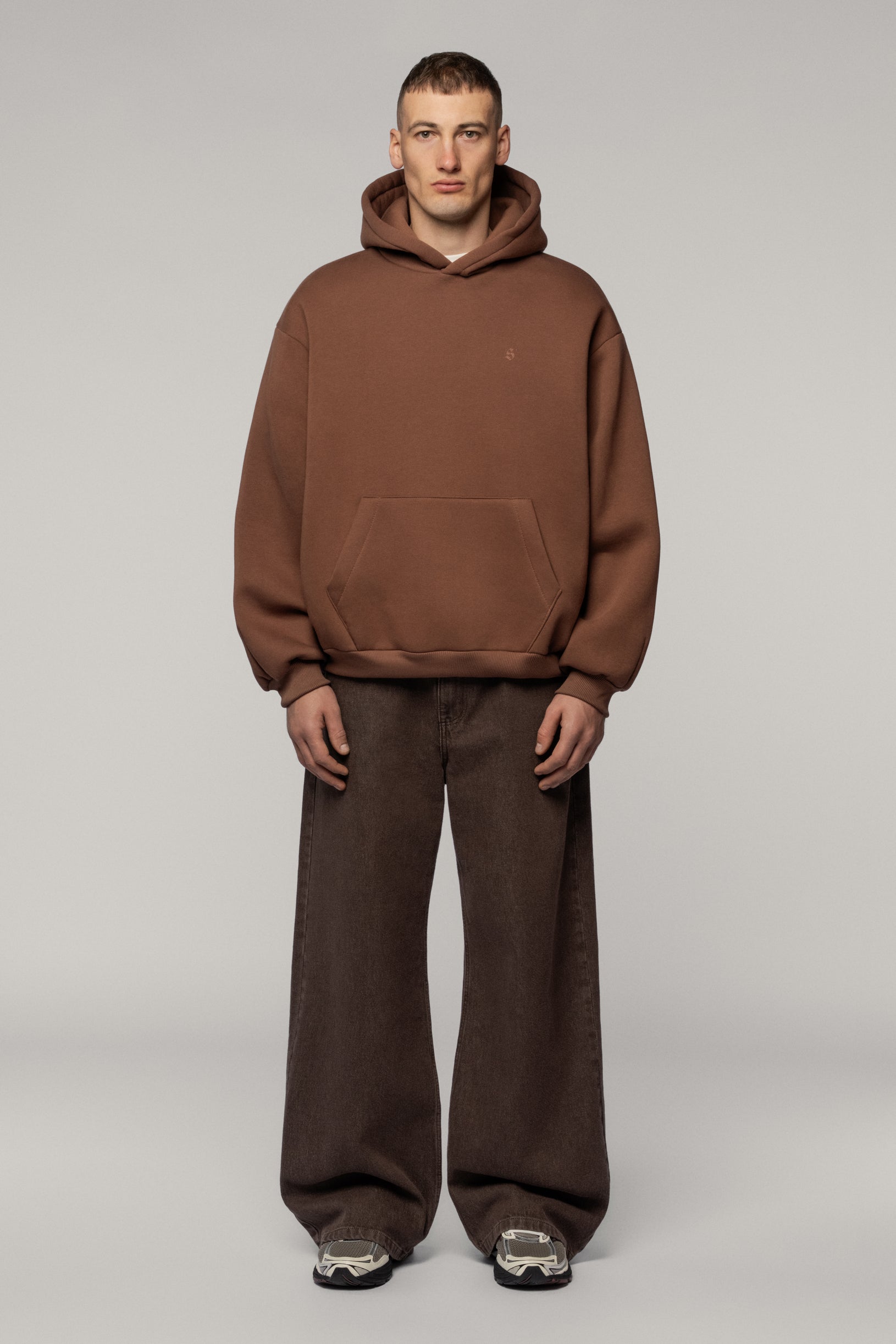 Arrow Logo Hoodie Brown