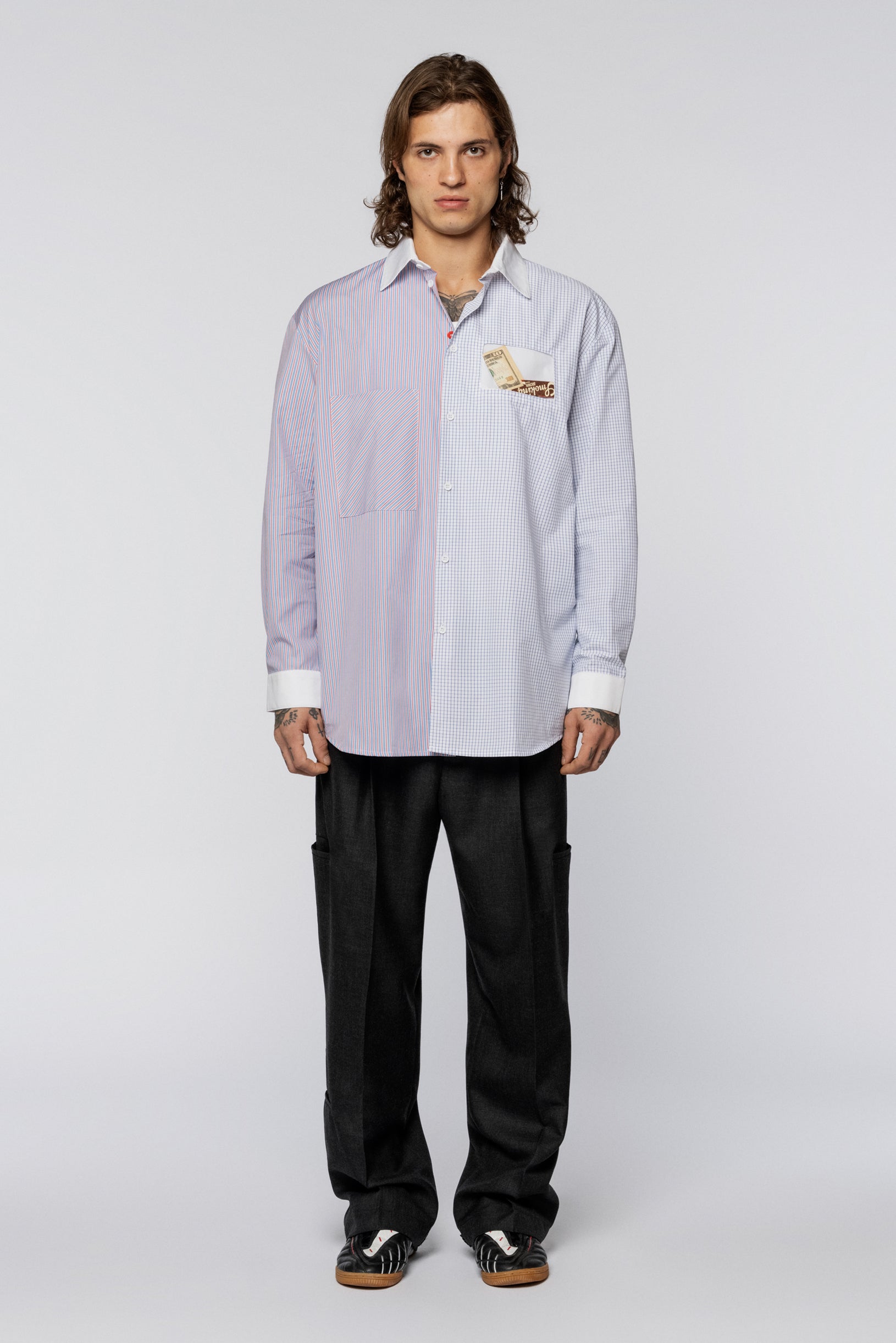 Lazy Double Shirt Red stripes