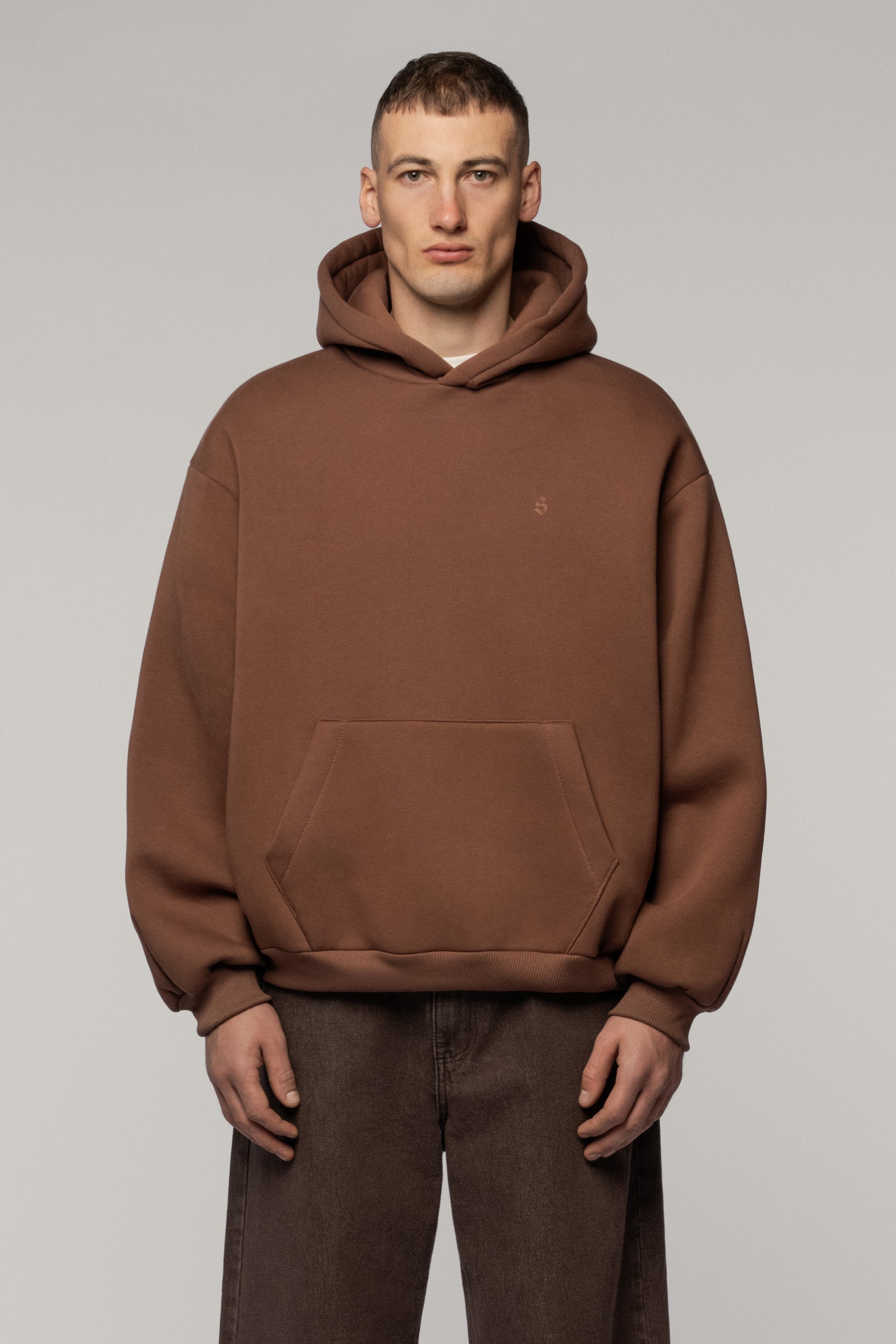Arrow Logo Hoodie Brown