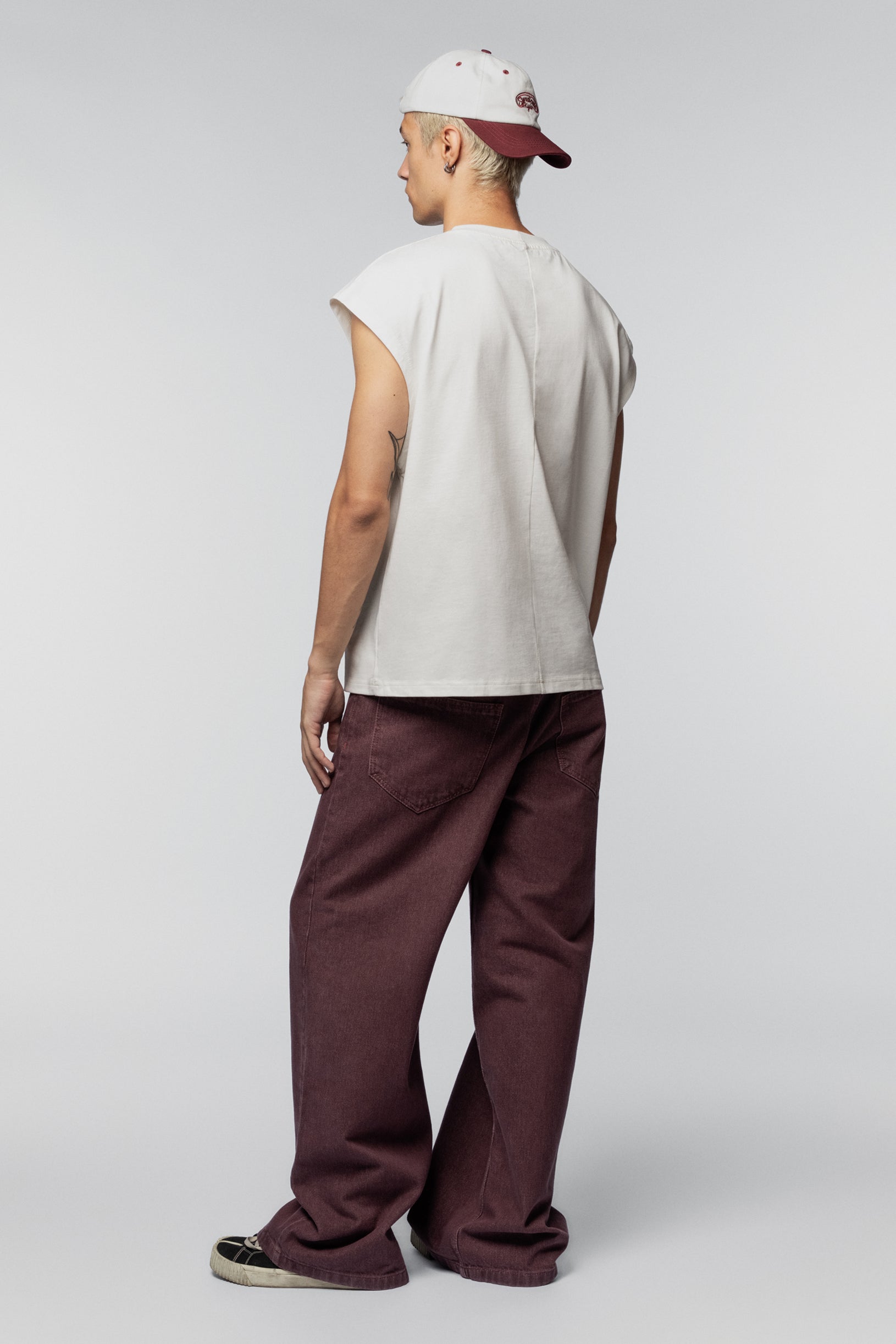 Relax Fit Jeans Bordeaux