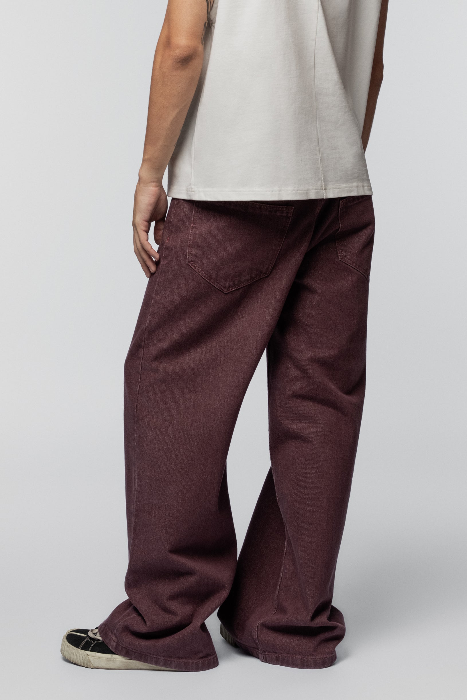 Relax Fit Jeans Bordeaux