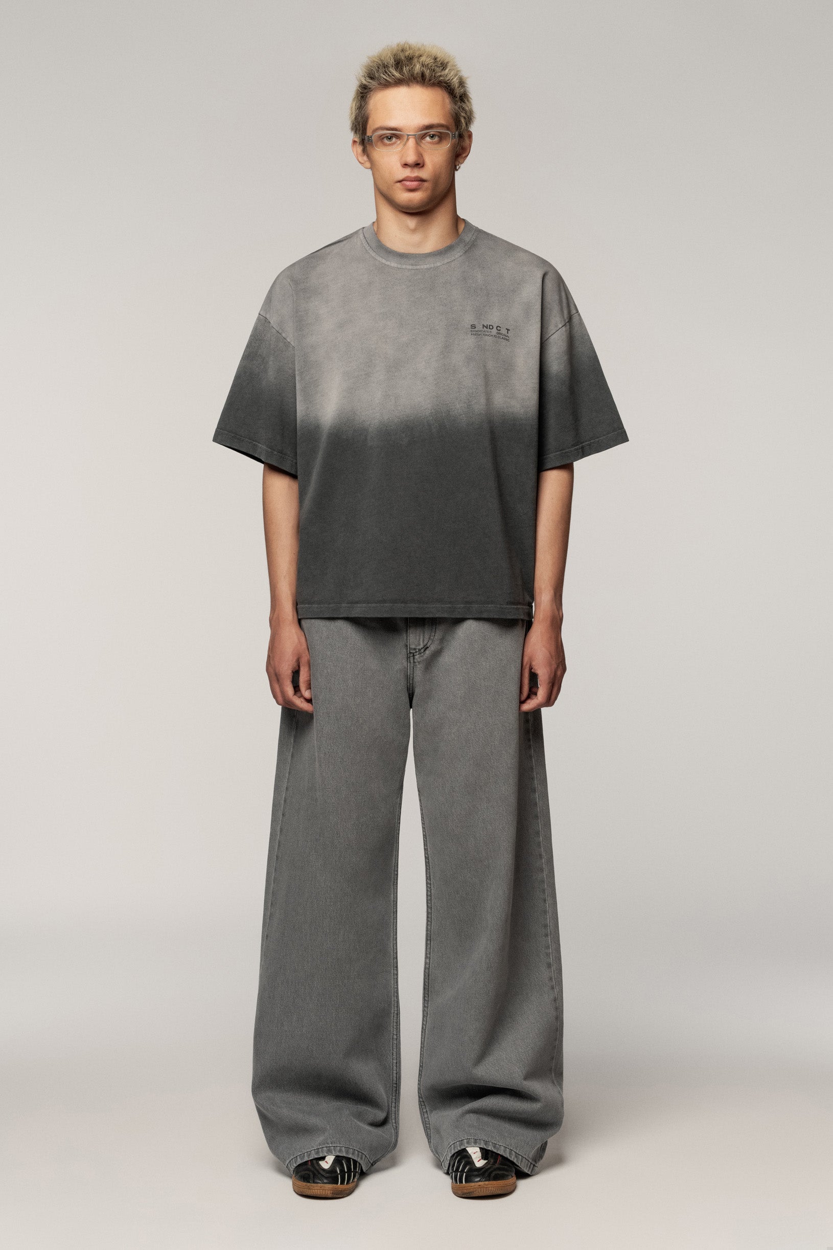 Gradient Oversize T-shirt Grey