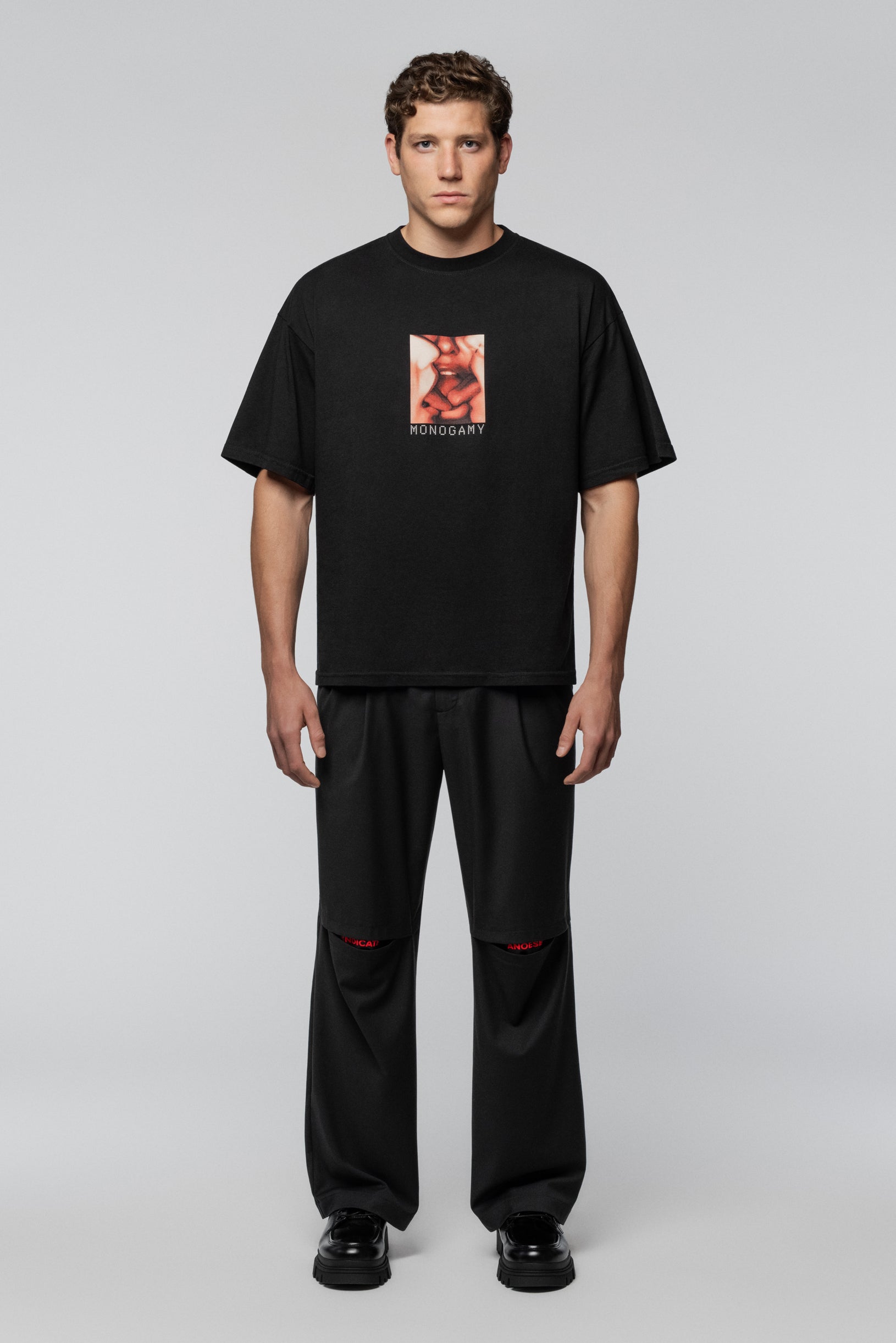 SNDCT X ANOESES Black T-shirt Monogamy