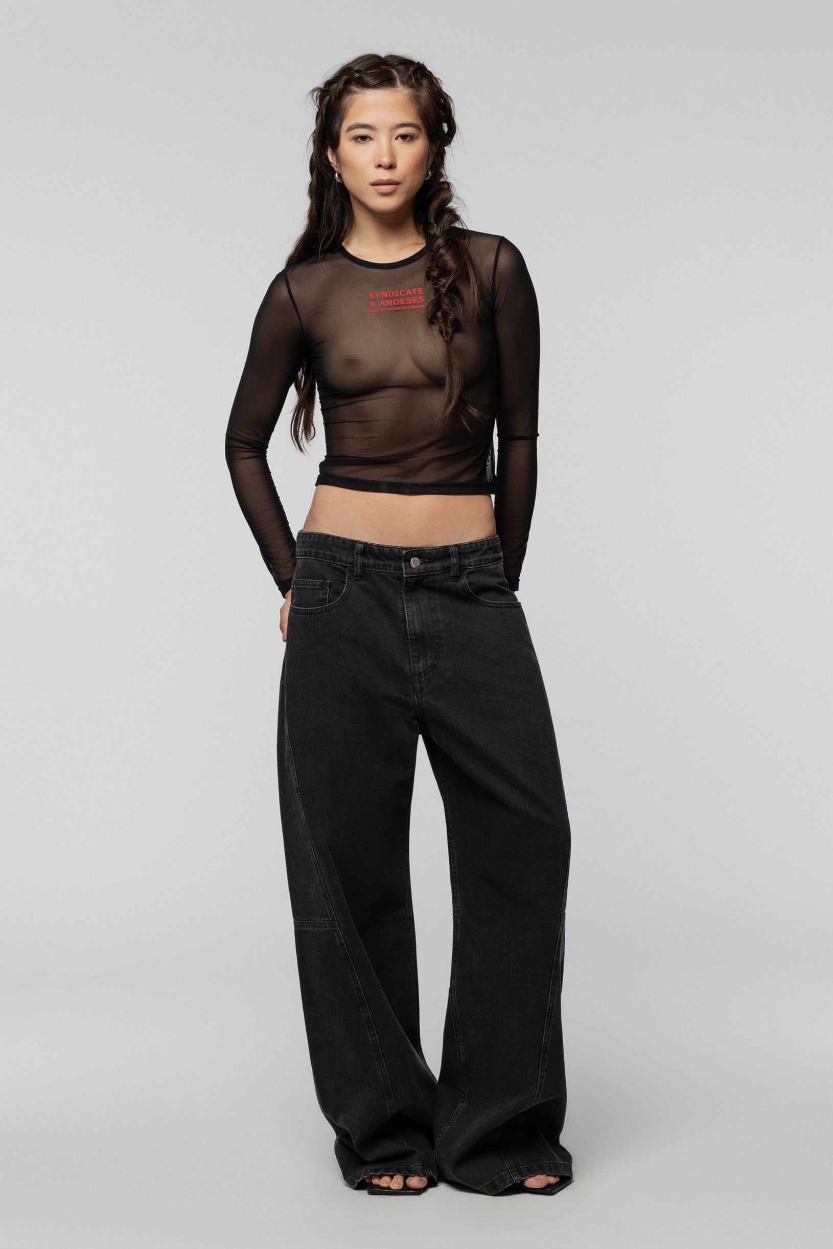 SNDCT X ANOESES Чорні Джинси