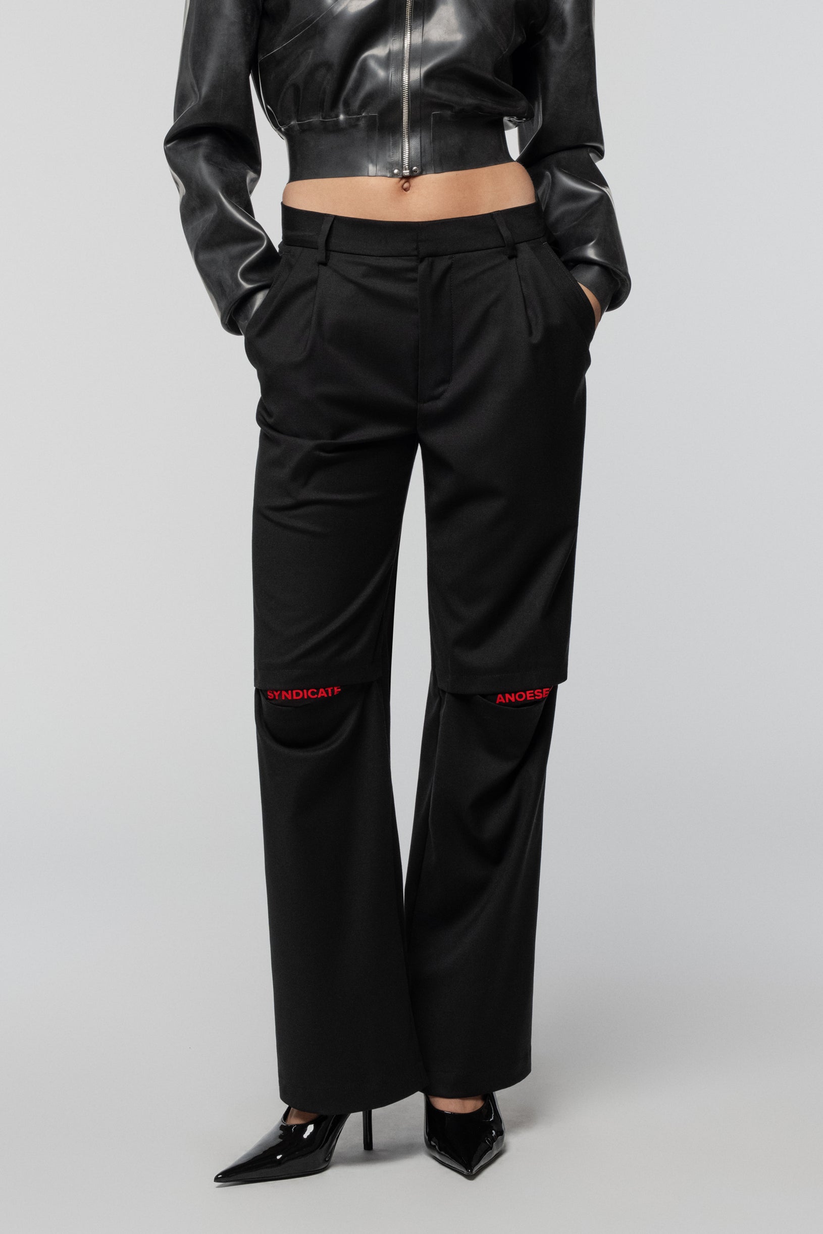 SNDCT X ANOESES Black Trousers