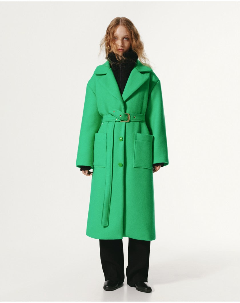 Virgin Wool Kelly Green Coat