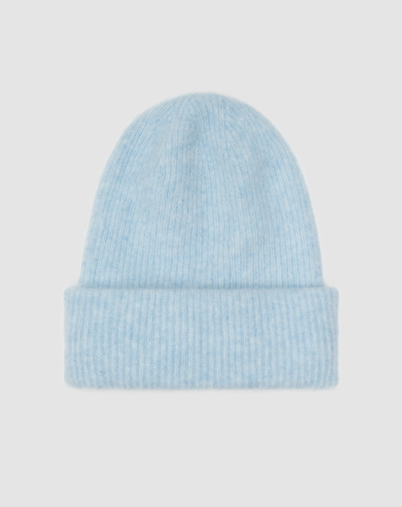 Fluffy merino beanie blue