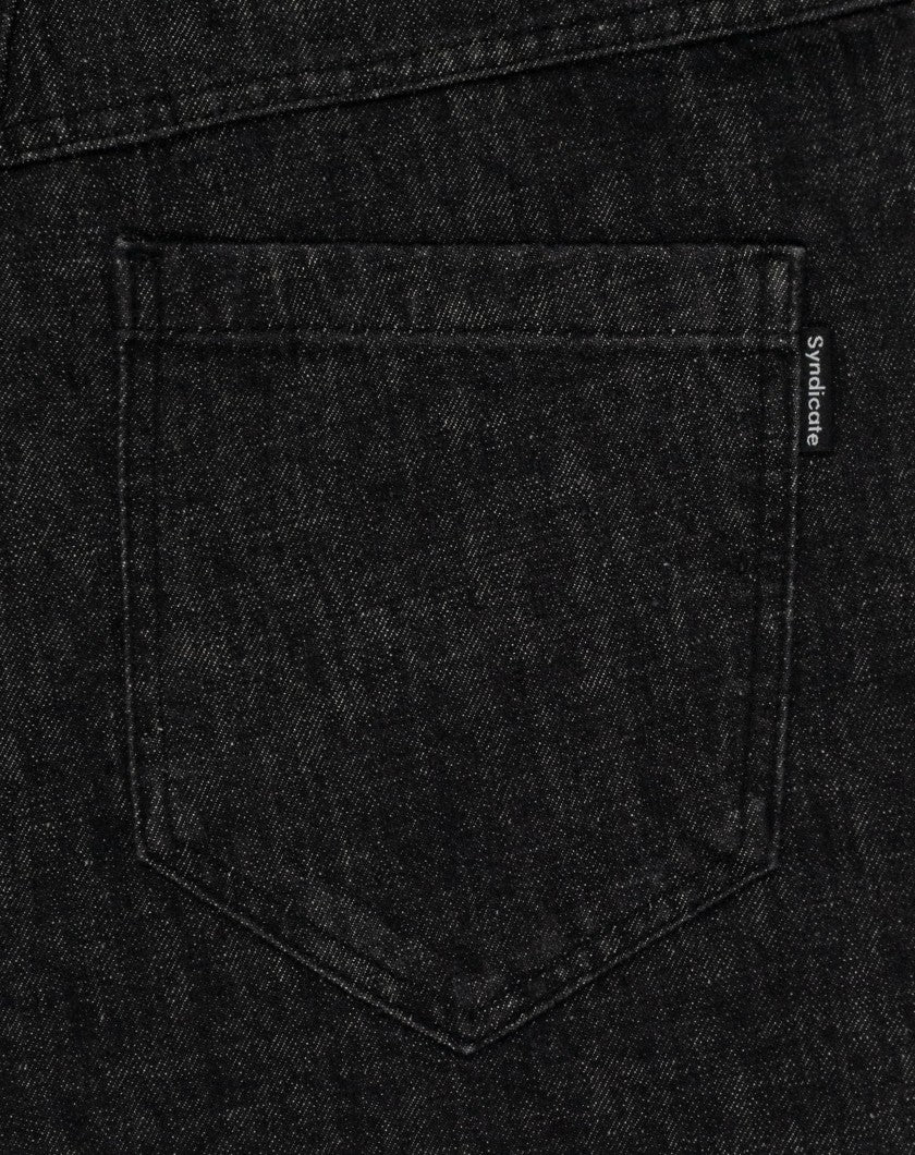 Selvedge Denim Loose Jeans Dark Gray