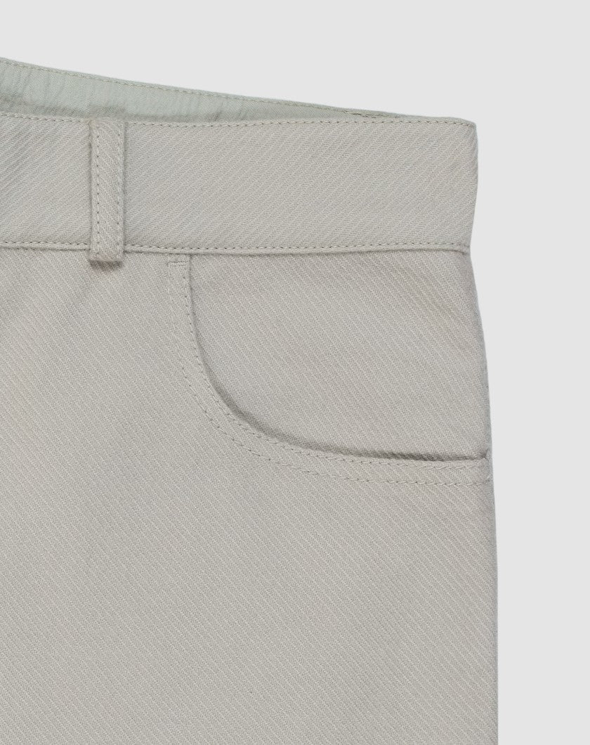 Dual Layer Wool-Cotton Pants Sand