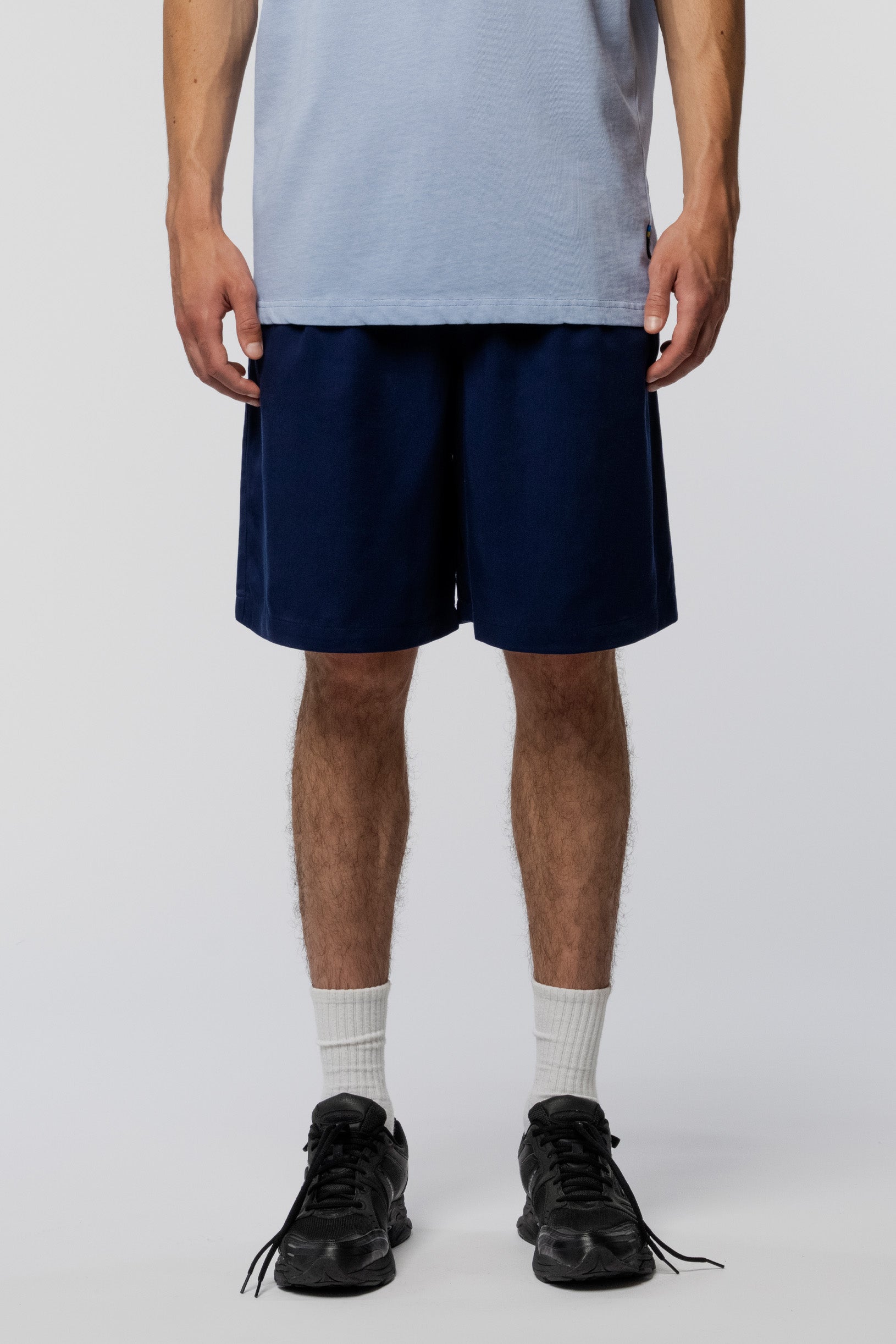 Dark blue Slax shorts made of viscose and nylon